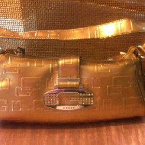 Original Guess bronze rhinestone shoulder bag