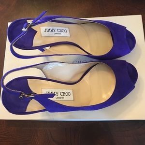 Jimmy Choo suede sling sandals