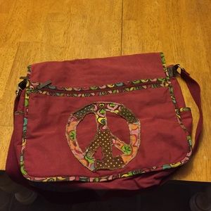 Burgundy Crossbody bookbag