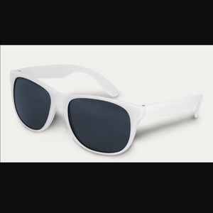 White classic frame sunglasses