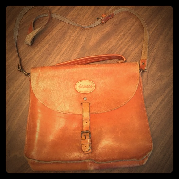 Italian leather Rustic leather briefcase