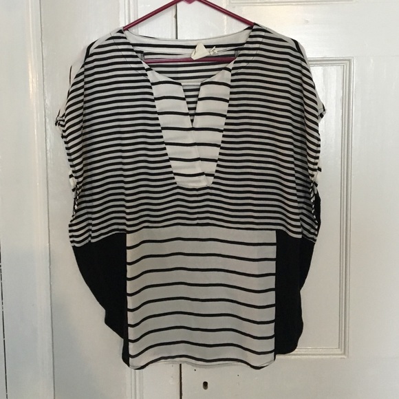 Black and white striped top from anthropologie.