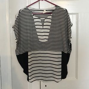 Black and white striped top from anthropologie.