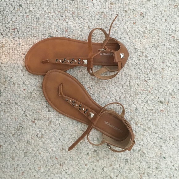 MOSSIMO Supply Co. Brown Gladiator Sandals - Picture 3 of 3