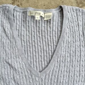 Sweaters - Grey Cable Knit 3/4 Sleeve Sweater Sweaters - Grey Cable Knit 3/4 Sleeve Sweater