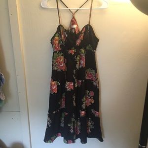 American Eagle boho floral midi dress