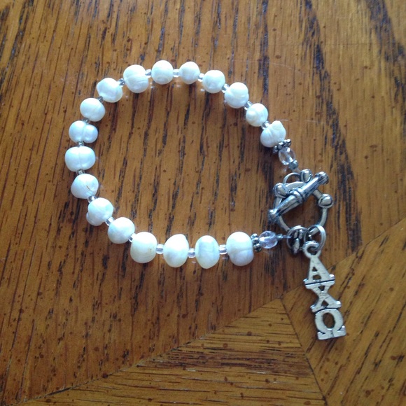 Alpha Chi Omega Pearl Bracelet