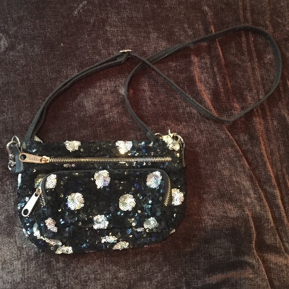 PINK Victoria's Secret RARE Sequin Polka Dot Purse