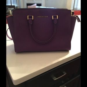 Michael Kors Violet Leather Satchel