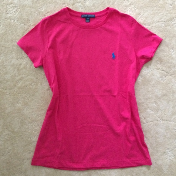 NWOT Pink Ralph Lauren Pink Tshirt w/embroidered Logo