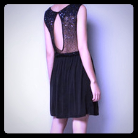 Zara sequin jersey dress