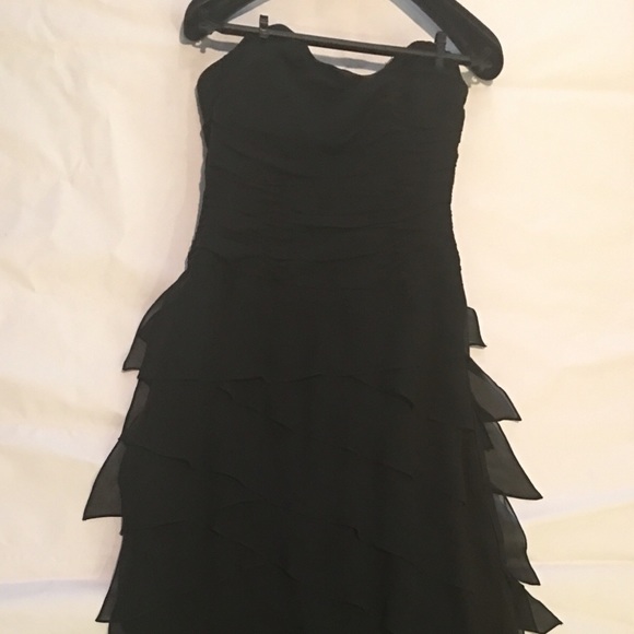Kay Unger long strapless dress