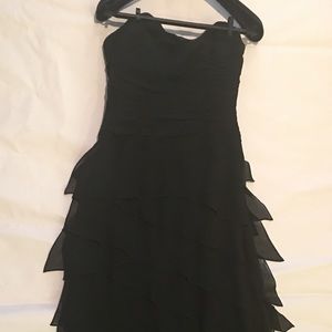 Kay Unger long strapless dress