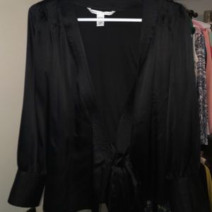 DIANE VON FURSTENBERG Black silk wrap