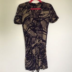 Purple and taupe romper