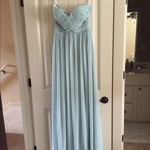 Donna Morgan Laura Bridesmaid Dress in Bella Blue