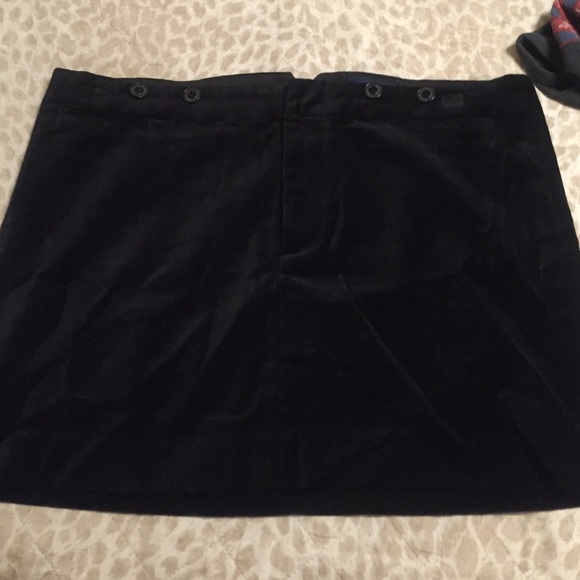 Velvet mini skirt