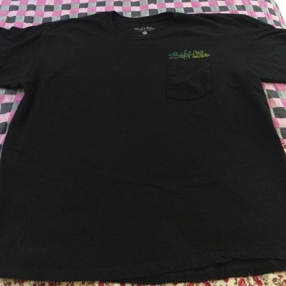Mens Size XL Black Salt Life Short Sleeve Shirt