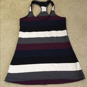 Lululemon striped cool Racerback tank size 6