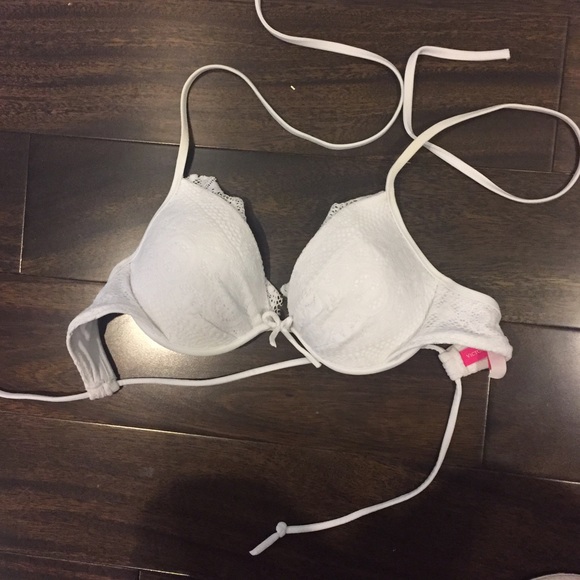 Victoria's Secret white lace push-up bikini top