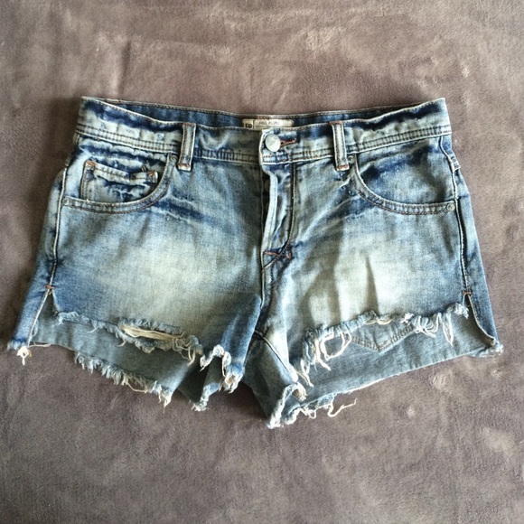 free people jean shorts