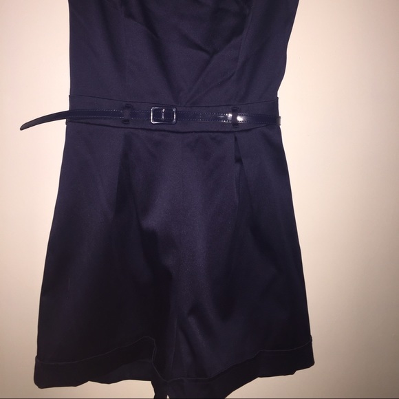 Navy satin romper! - Picture 2 of 2