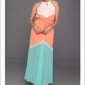 Colorful halter maxi