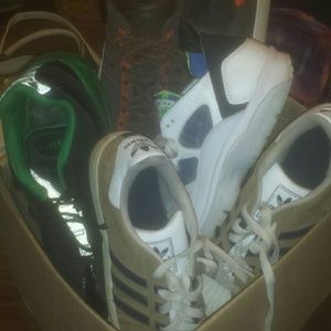 Adidas shell toes , airmax, haraches