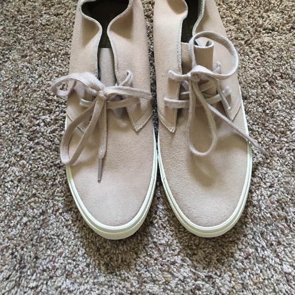 Light pink slip on shoes