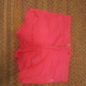 High Rise hot pink shorts