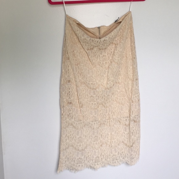 Nude lace skirt