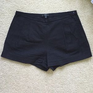 Black woven shorts