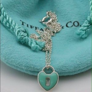 Tiffany Blue Heart Lock Sterling Silver Necklace