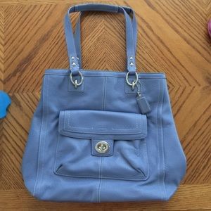 Blue coach purse