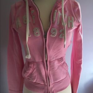 A&F Pink zip up hoodie 💟