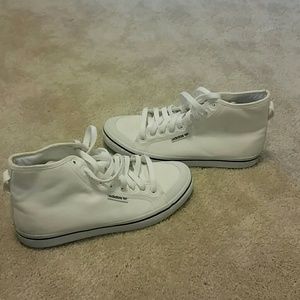 Adidas White Canvas High Tops