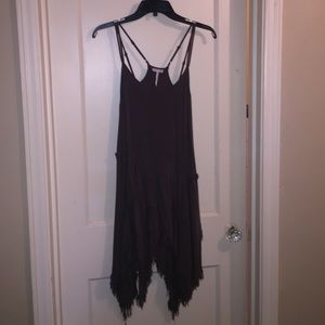 Free people gray shred slip