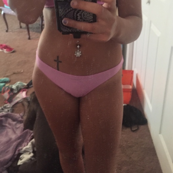 Lavender thong bikini bottoms