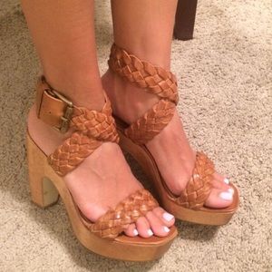 Michael Kors Wooden Wedges/ Sandals