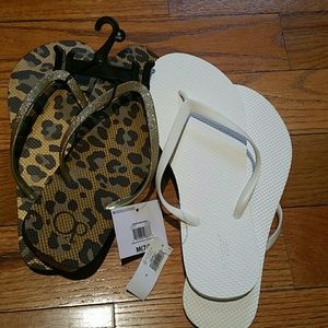 2 BNWT flip flops, size 8