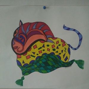 Original Abstract Cheshire Cat