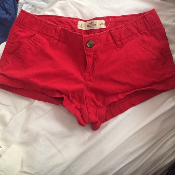 Red Hollister shorts SIZE 3