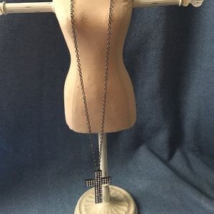 Long cross necklace