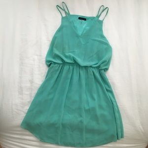 Turquoise strappy dress