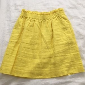 Jcrew high waisted yellow skirt