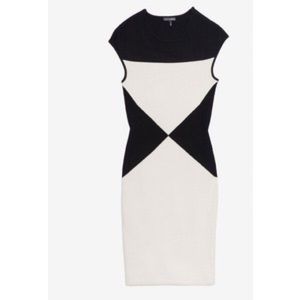 Intermix colorblock black & white dress (new)
