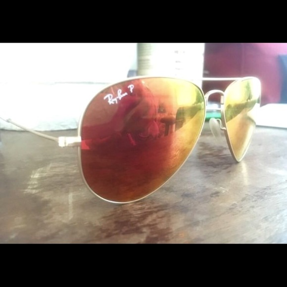Ray-ban Polarized Aviator - orange flash lense