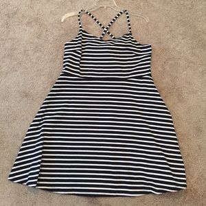 Black and White Striped Old Navy Dress