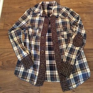 Snap front flannel
