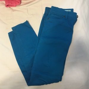 Colored pants blue